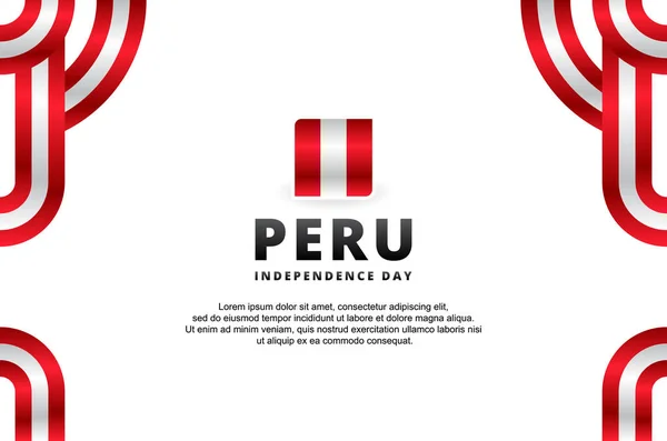 Fundo Projeto Dia Independência Peru Para Momento Internacional Vetor De Stock