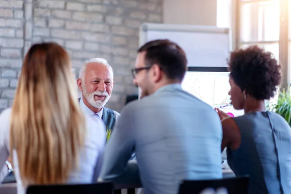 Entrevista Trabajo Con Gerente Negocios Corporativos Oficina — Foto de Stock