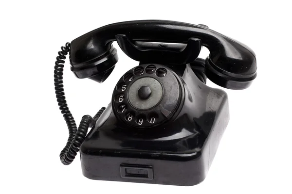 Oude vintage telefoon geïsoleerd — Stockfoto