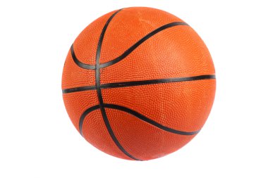 Basketbol topu, beyaz arka planda izole.