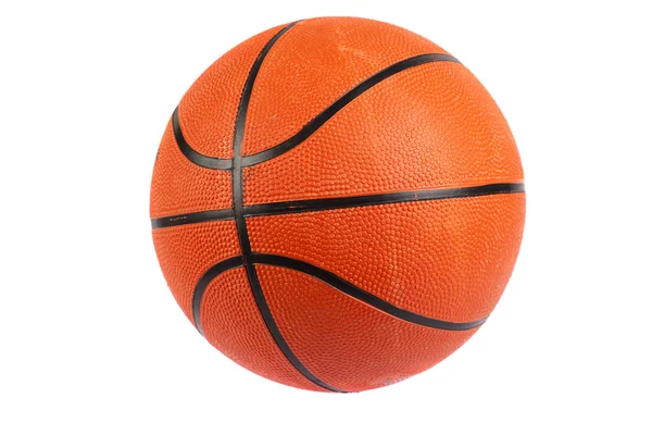 Pallone da basket, isolato in fondo bianco — Foto Stock