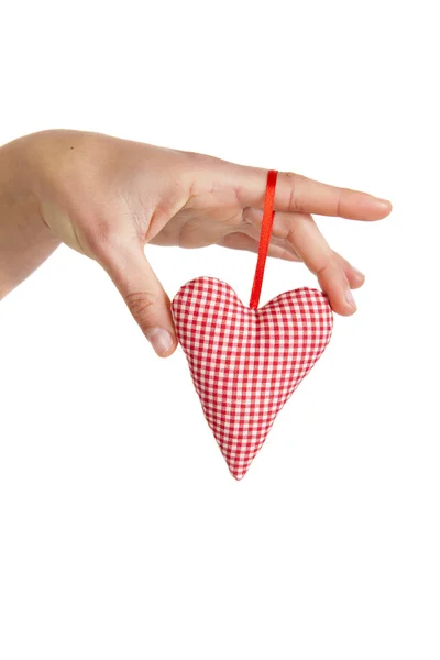 Hand holding heart, isolated — Stock Photo, Image