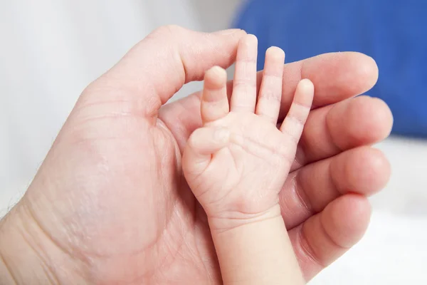 Sostenga una mano del recién nacido — Foto de Stock