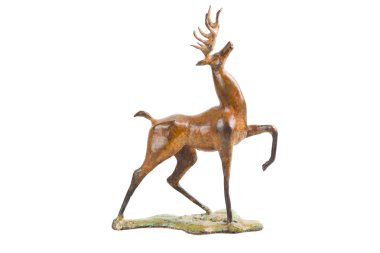 Antik bronz heykel geyik. izole