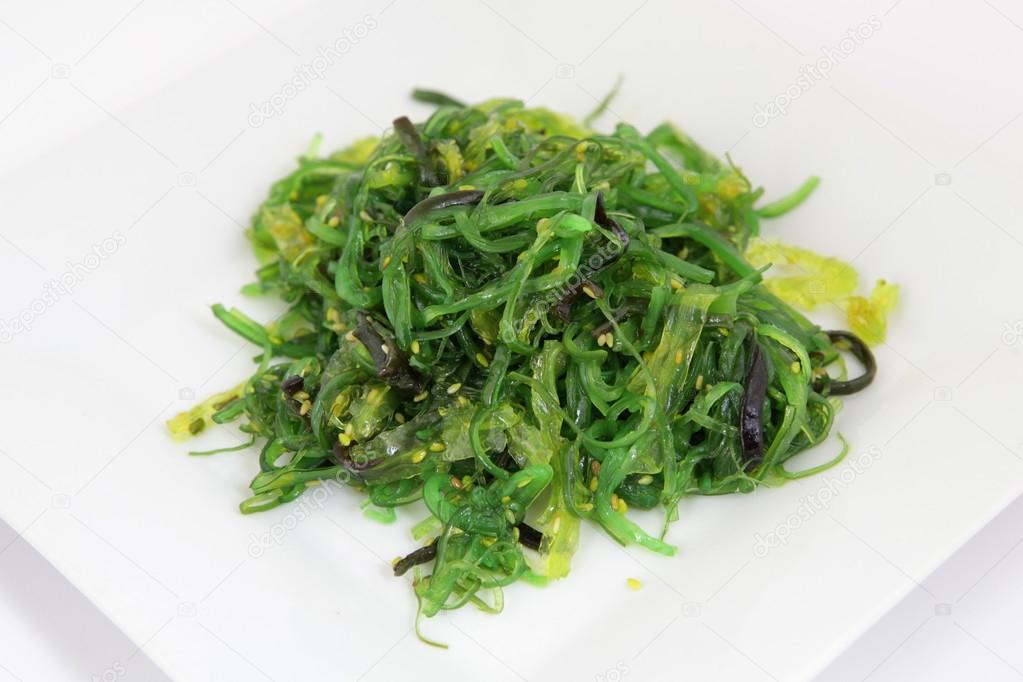Chuka Wakame seaweed salad.  Traditional japanese food