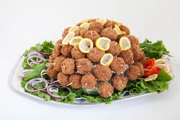 Party platter with meatballs. Food catering — Stock Photo, Image