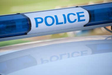 Polis araba işareti. Siren ışık