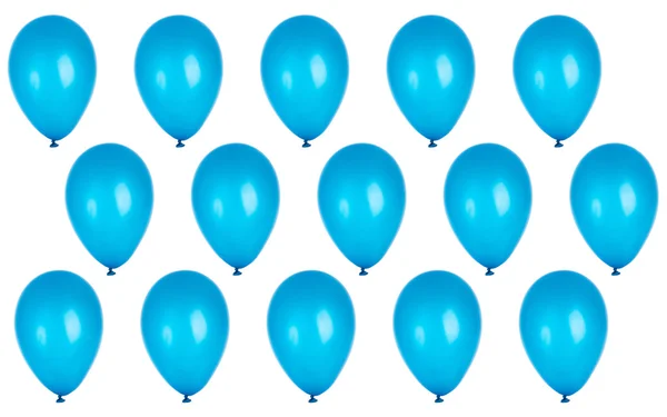 Partij achtergrond met blauwe ballonnen — Stockfoto