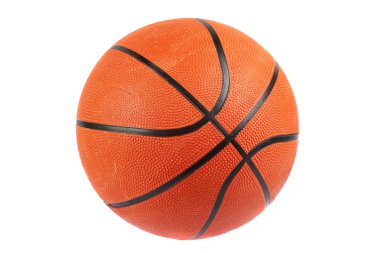 Basketbol topu, beyaz arka planda izole.