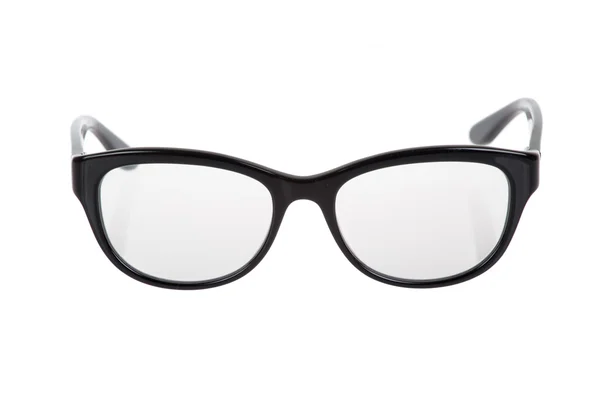 Czarne Okulary Okulary izolowane na białym — Zdjęcie stockowe