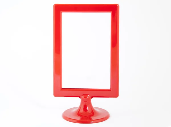 Cadre photo en plastique rouge, isolé — Photo