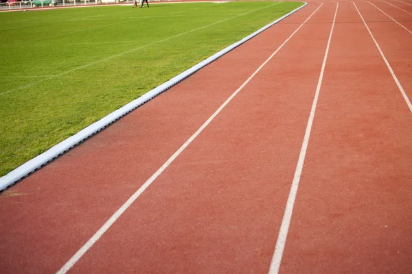 Trilhas de pista no estádio — Fotografia de Stock