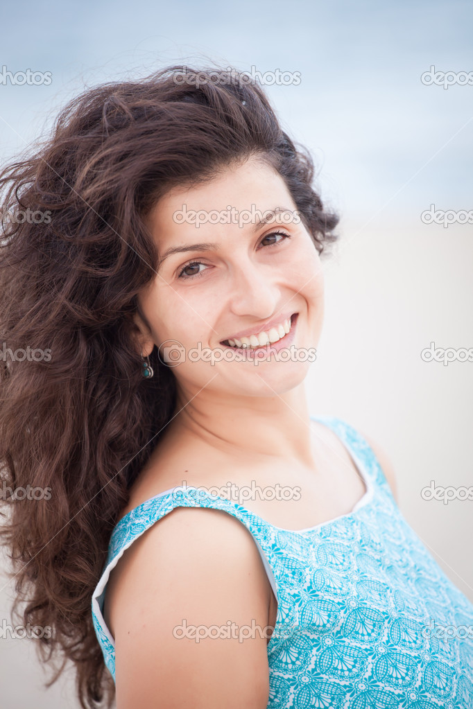 Portrait of a young smiling woman