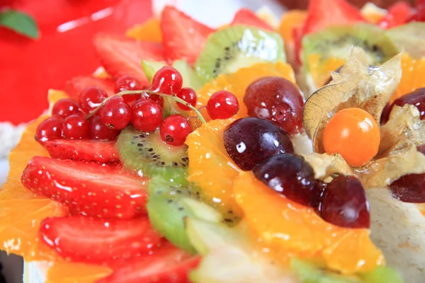 Close up de salada de frutas frescas — Fotografia de Stock