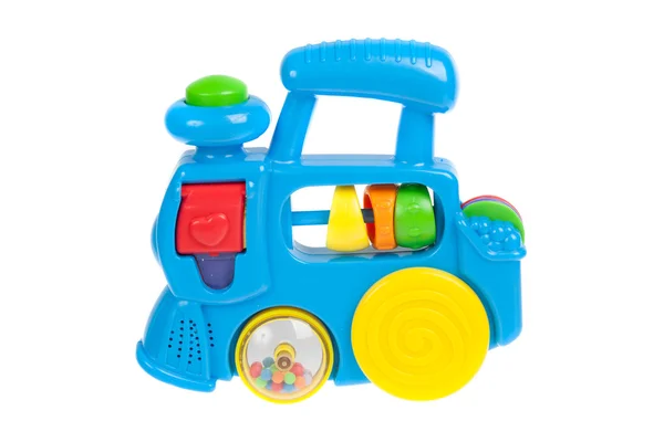 Baby toy train, isolated on white — Stock Photo, Image