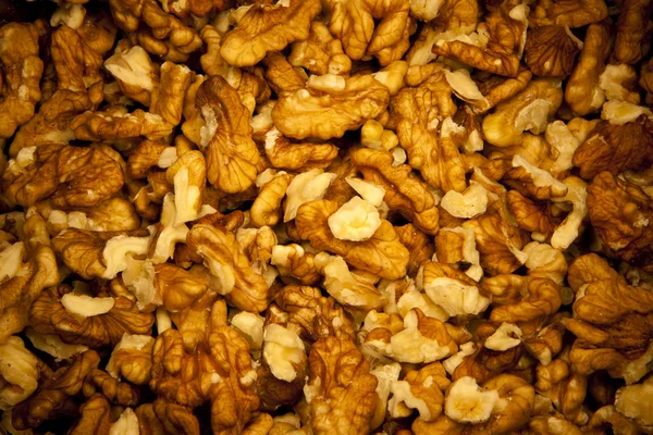 Walnut seeds background — Stock Photo, Image