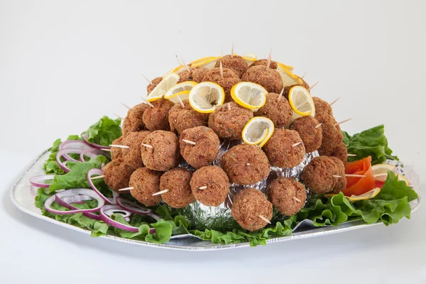 Party platter with meatballs. Food catering — Stock Photo, Image