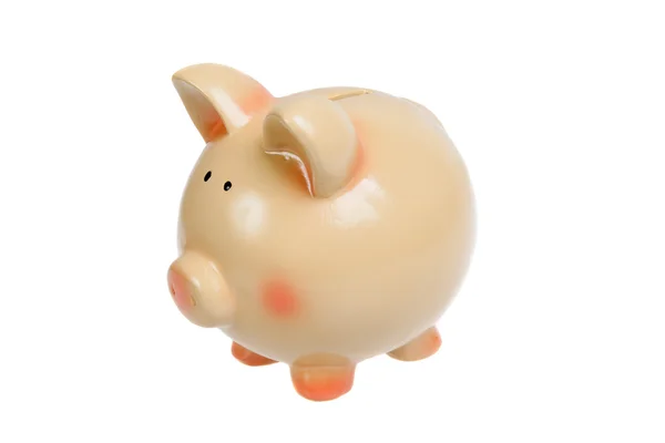 Ceramic piggy bank isolated on white — Stock Photo, Image