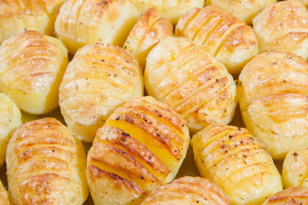 Close up of delicious baked potatoes — Stock Photo, Image