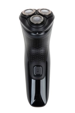 Elektrikli tıraş makinesi, üzerinde beyaz izole. Elektrikli tıraş makinesi