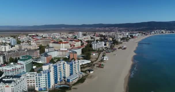 Luftbild Vom Sonnenstrand Bulgarien Sonnenstrand Slanchev Bryag Ist Ein Wichtiger — Stockvideo