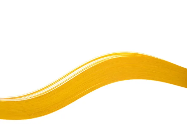 黄色的纸 白色背景下的产品 抽象波条旗 — 图库照片