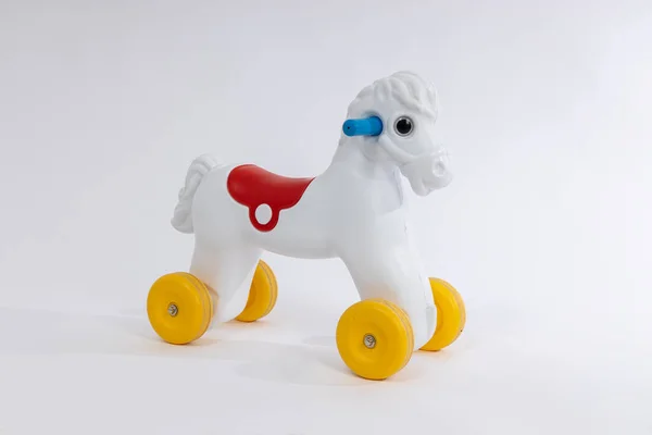 Plastic Toy Horse White Background — Stock Photo, Image