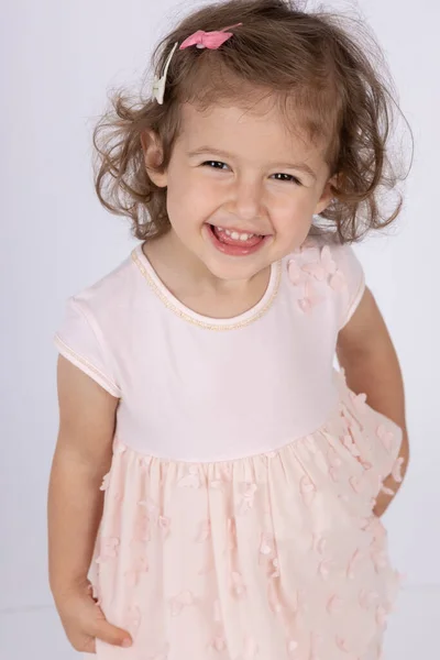 Cute Little Girl Posing Smile — 图库照片