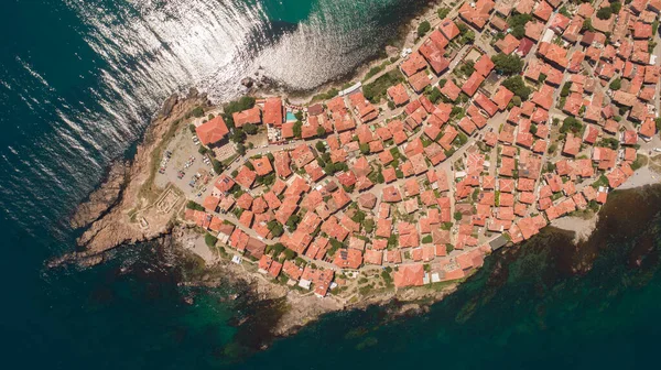 Vue Haut Bas Vieille Ville Sozopol Sozopol Est Une Ancienne — Photo