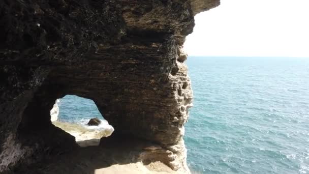 Unknown Bulgaria Rock Monasteries Tyulenovo Nordeast Bulgaria Caves Rocks Black — Stock Video