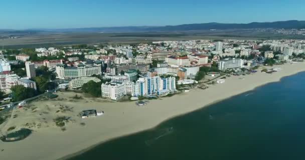 Luchtfoto Van Het Sunny Beach Bulgarije Sunny Beach Slanchev Bryag — Stockvideo