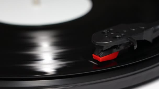 Vinylový Gramofon Vinylovou Deskou Gramofonový Gramofon Retro Zvuková Technologie Pro — Stock video