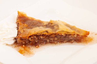 Ev yapımı Türk baklavası. Geleneksel Türk tatlısı. 