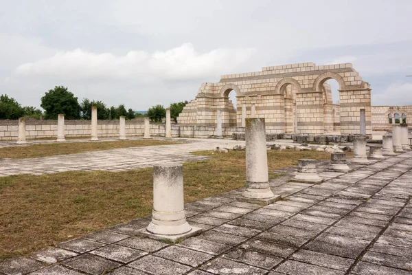 Ruins Great Basilica Largest Christian Cathedral Medieval Europe First Bulgarian — Stock Photo, Image