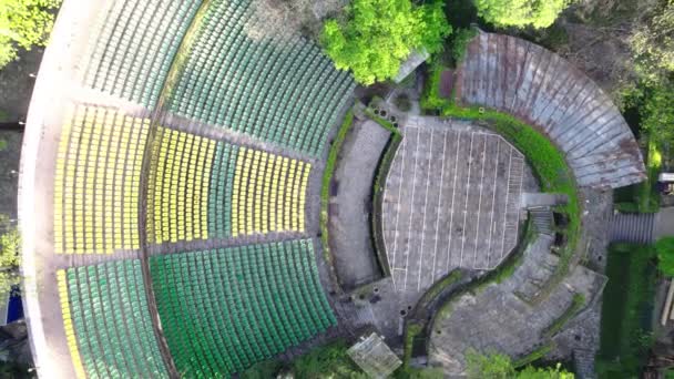 Aerial View Open Air Summer Amphitheater Varna Bulgaria — Stock Video