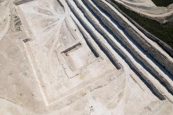 Aerial View Opencast Mining Quarry Stone Quarry — стоковое фото