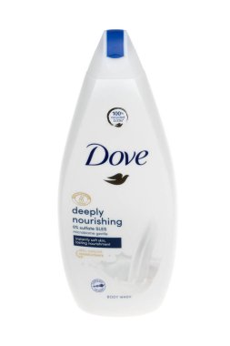 Varna, Bulgaria - January  15, 2022: Dove shower, isolated on white background. Dove is a personal care brand owned by Unilever.
