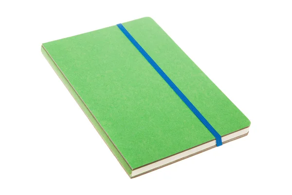 Livre Couverture Couleur Verte Isolé Carnet Croquis — Photo