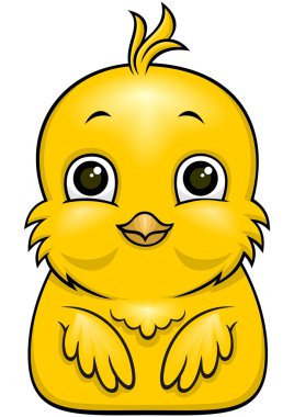 karikatür sarı kuş