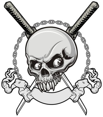 cranio con samurai