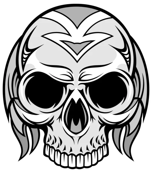 Gray skull 71 — Stock Vector