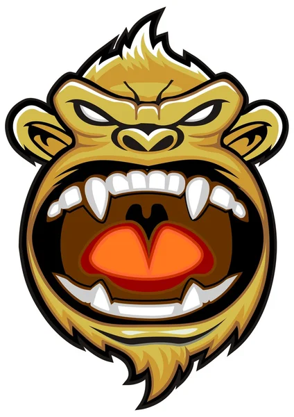 Monkey head — Stock Vector