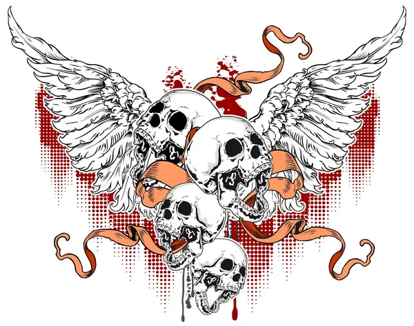 Crâne d'ange — Image vectorielle