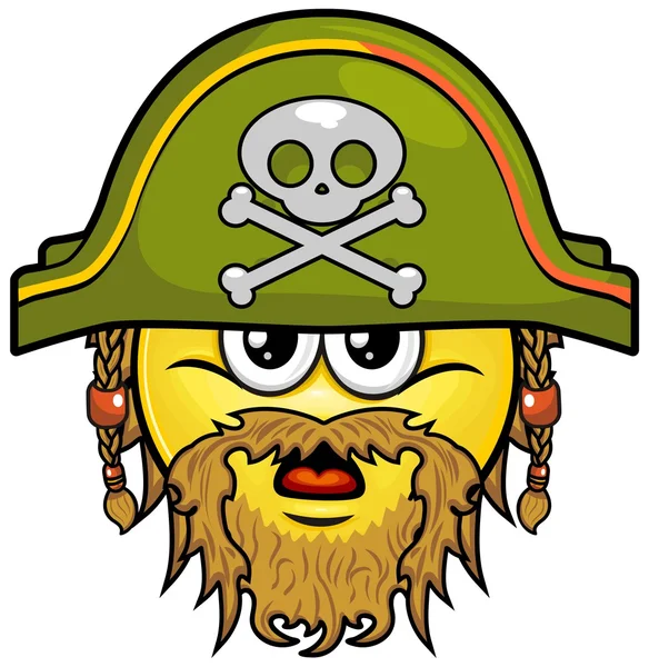 海賊スマイリー 05 — ストックベクタ