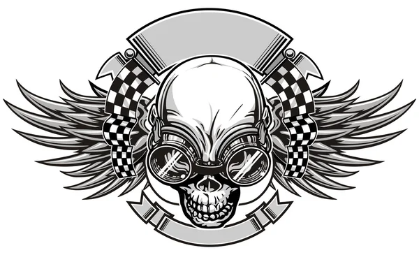 Crâne de course — Image vectorielle