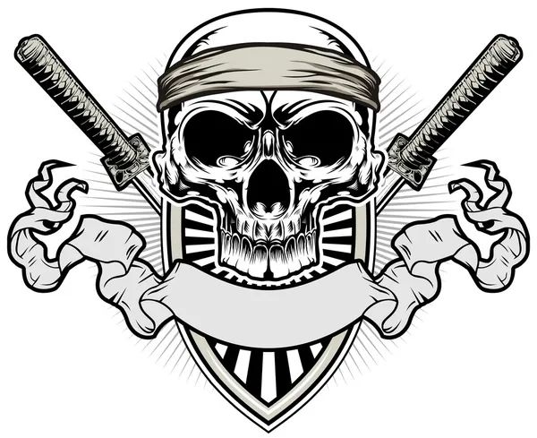 Samurai skull Stock Vector