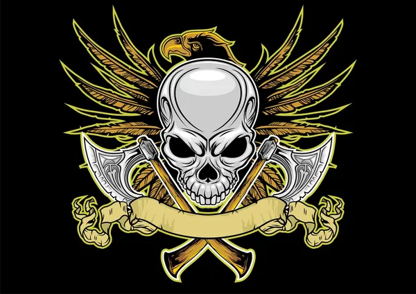 Skull with axes Royalty Free Stock Illustrations