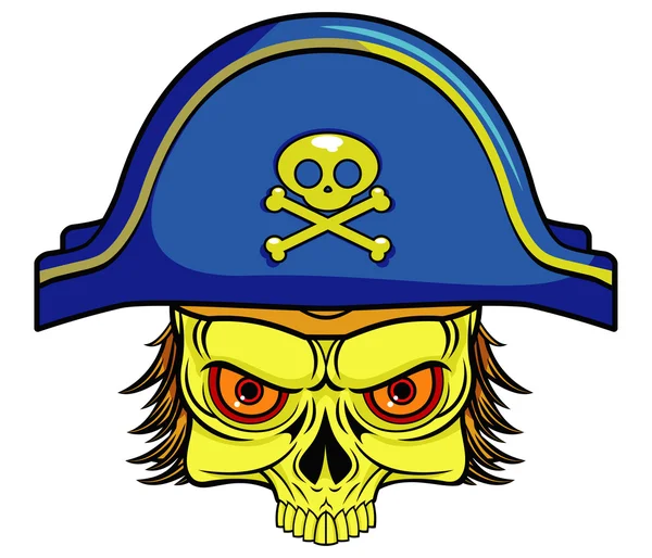 Cráneo de pirata — Vector de stock