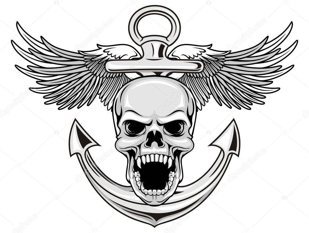 Navy skull