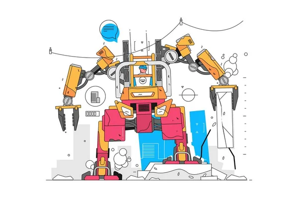 Nowoczesny robot ładujący — Wektor stockowy